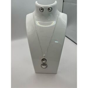 Bay Studio Silver-Tone Necklace and Earring Set